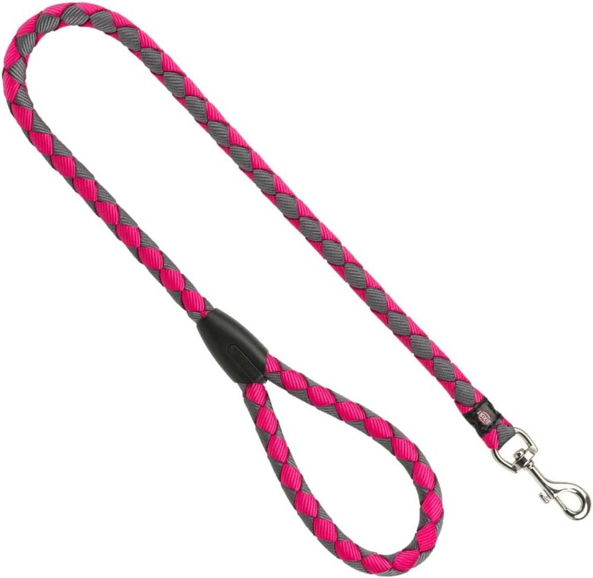 Hondenlijn Nylon Rond - Hondenriem Leash - Veilige Wandelingen - Bijzonder Belastbaar - 1 meter - Fuchsia Grafiet