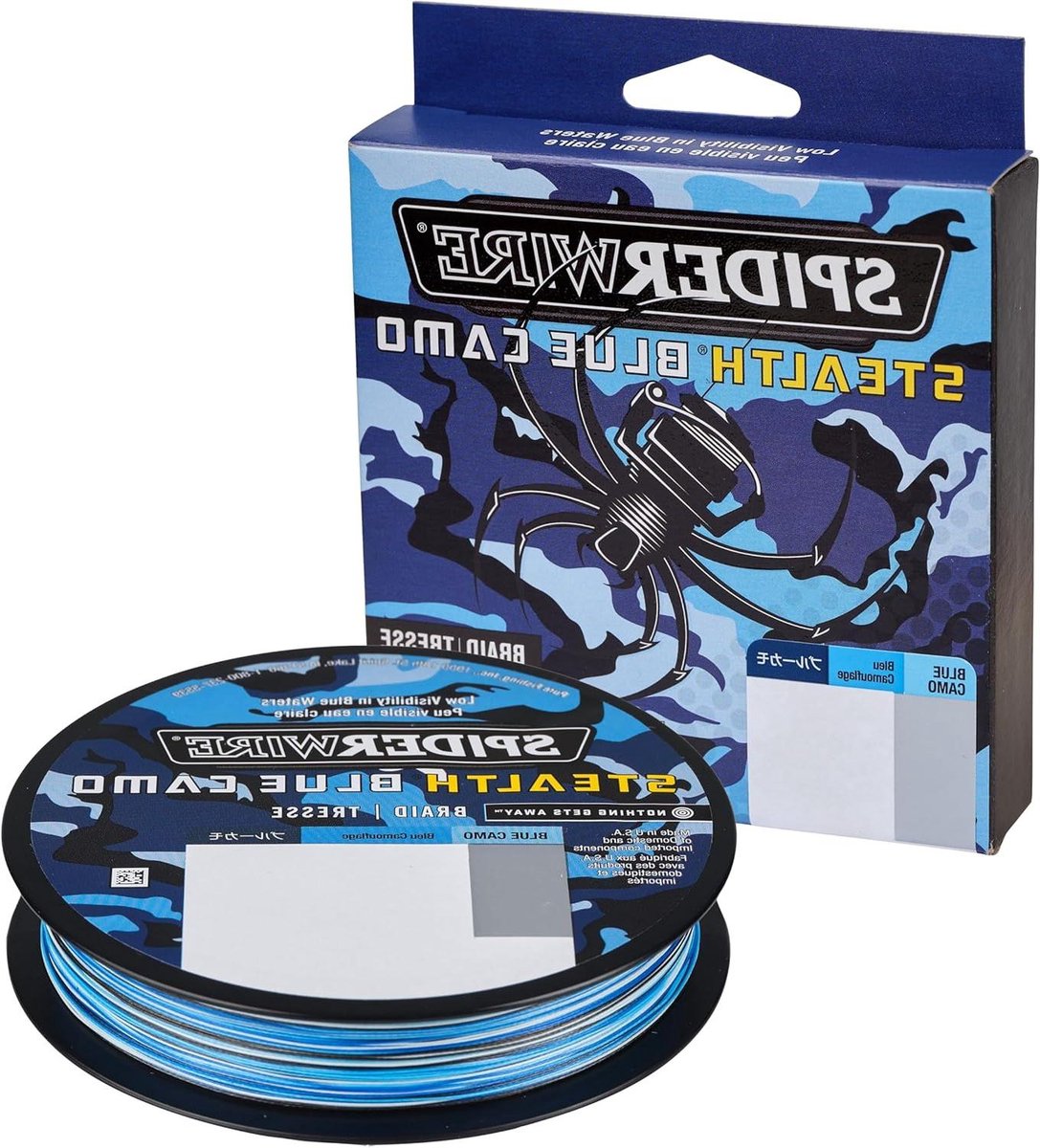 Spiderwire Vislijn - Gevlochten Lijn - Vissen - Colorlock Technologie - 300 Yards - Blauw Camouflage