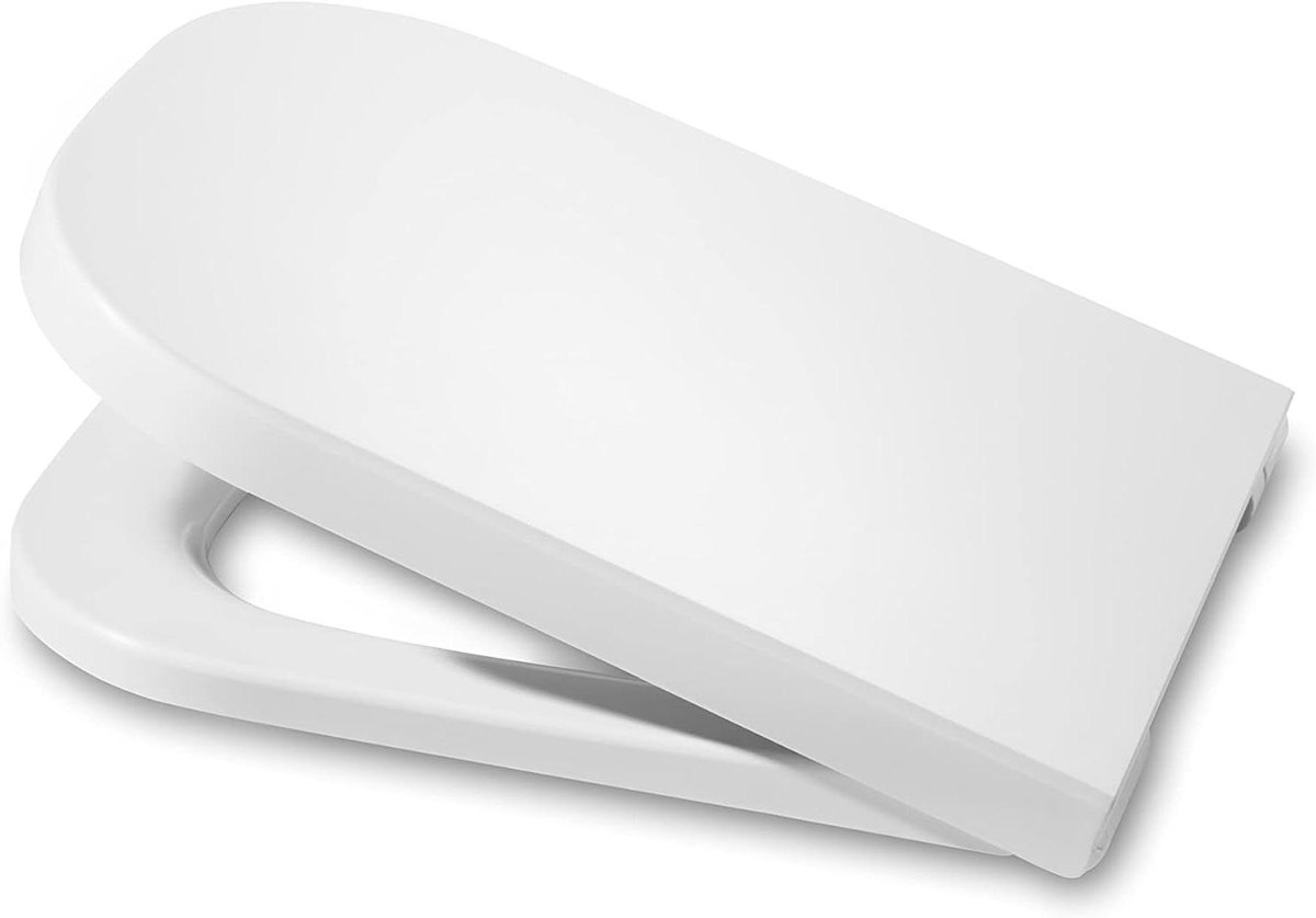 Toiletbril Deksel - Toiletzitting Supralit - Badkamer Vernieuwen - Met Gedempte Val - 45 x 35 cm - Wit