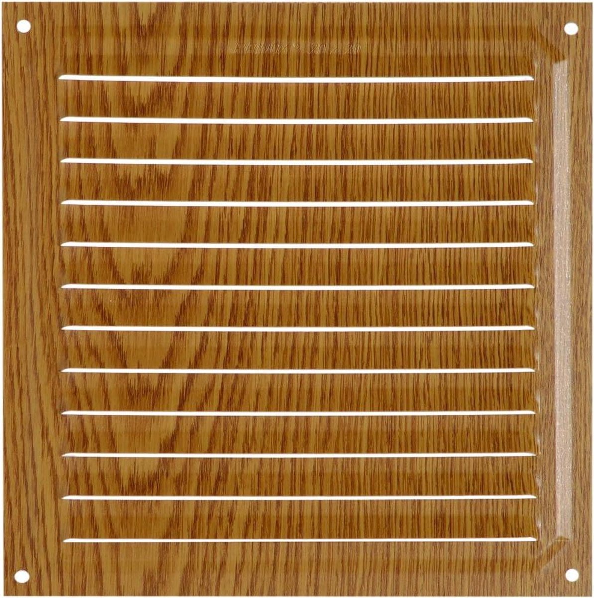 Ventilatierooster - Rooster Ventilatie - Ventilatie Aanleggen - Aluminium Constructie - 20 x 20 cm - Licht Hout