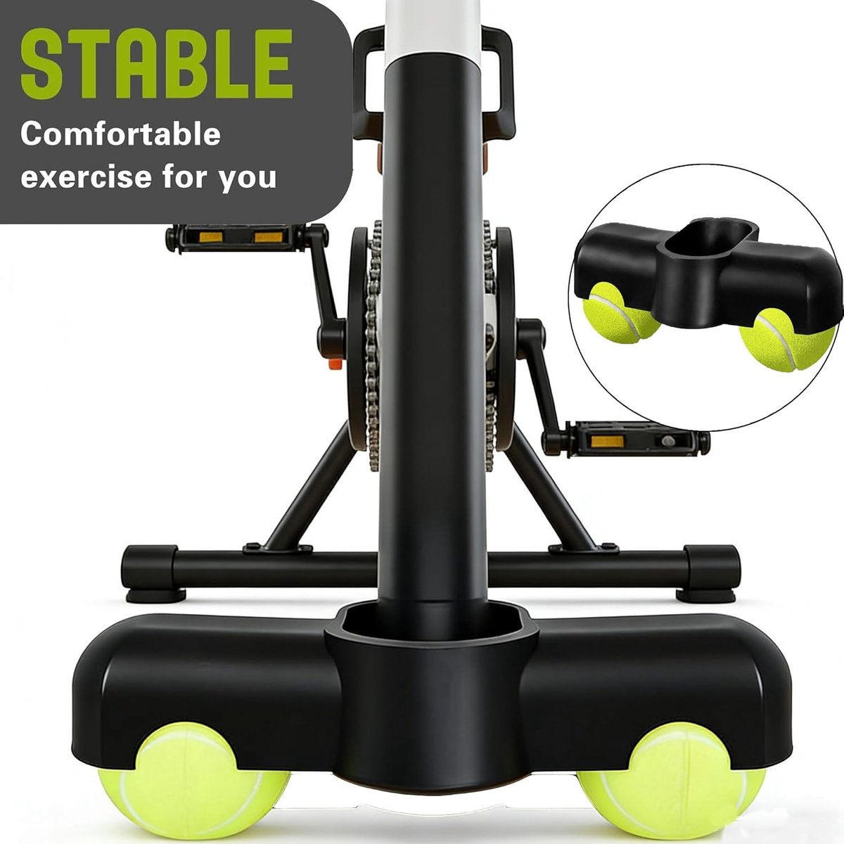 Indoor Cycling Rocker Feet - Fietstrainer Adapters - Comfortabel Trainen - Schokabsorberend Ontwerp - Universeel - Zwart