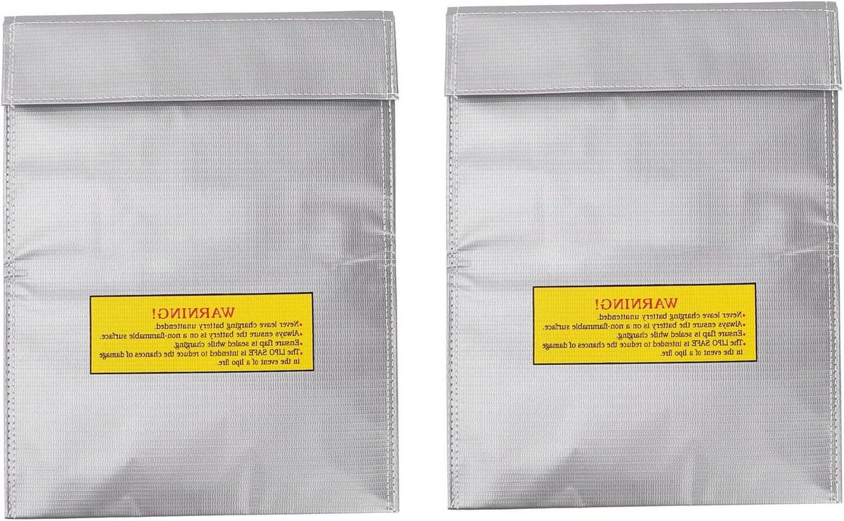 Veiligheidszak Batterij - Opbergtas Lipo - Batterij Beschermen - Brandwerend Materiaal - 230 x 300 mm - Zwart
