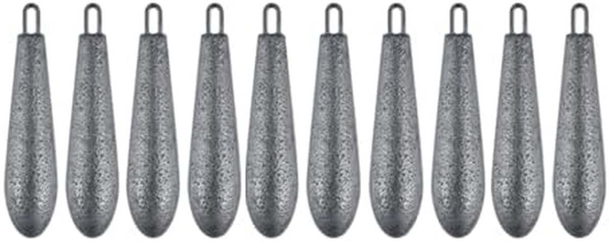 Vislood Set - Loodjes Vissen - Karper Vissen - Roestvrij Staal - 3oz x 10 stuks - Zilver