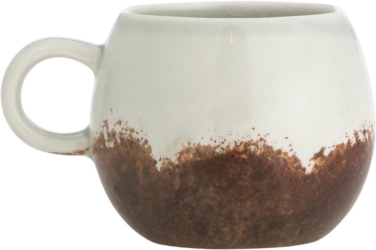 Espresso Kopje - Koffiekopje Mok - Koffie Drinken - Reactieve Glazuur - 7x6 cm - Bruin
