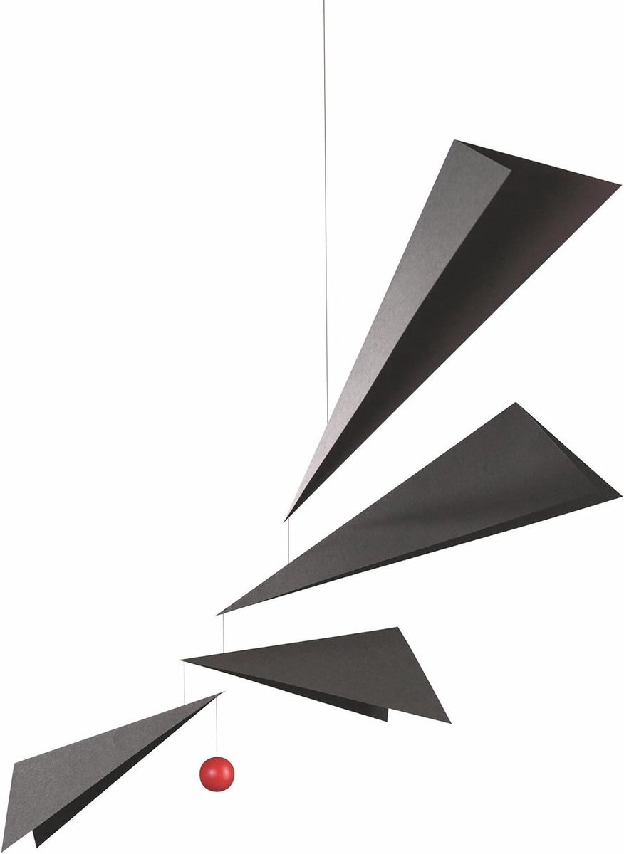 Vleugels Mobiel - Wanddecoratie Kamerdecoratie - Babykamer Decoratie - Stealth Vliegtuigen Ontwerp - 91 x 41 cm - Staal