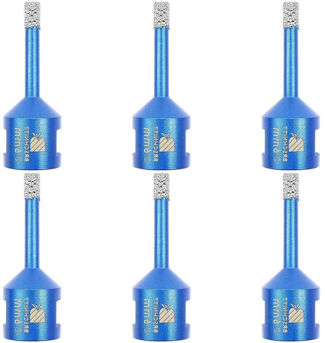 Tegelboor - Diamantboorkroon Gatenzaag - Gaten Boren - Vacuüm Hardsoldeer - 6 stuks 6 mm - Zilver