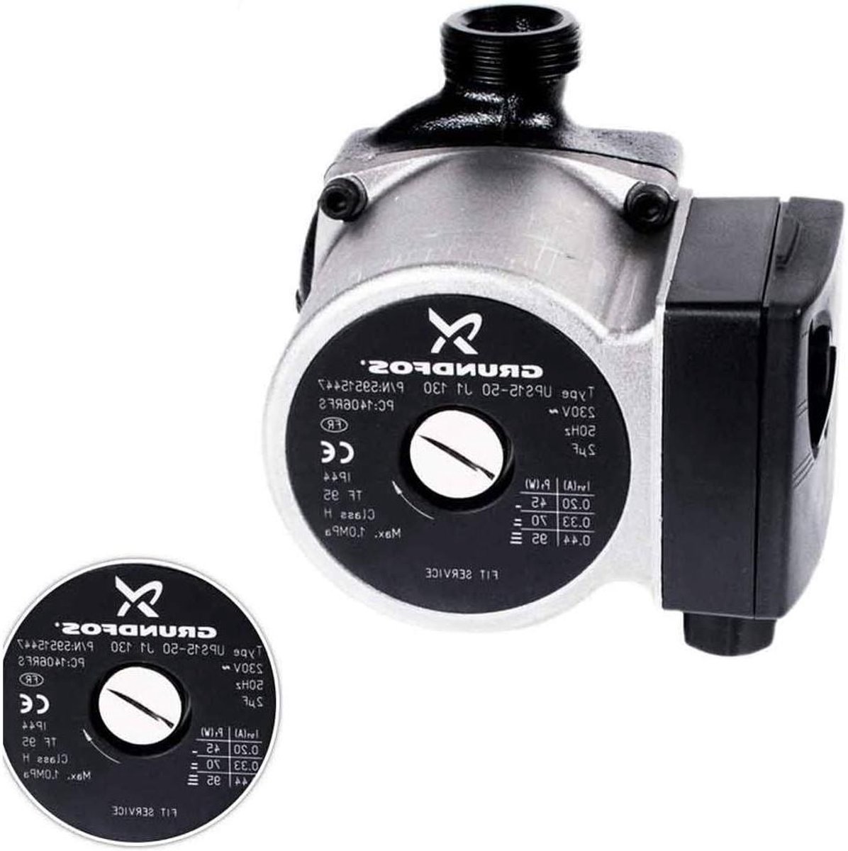 Circulatiepomp Ketel - Pomp Verwarming - Verwarming Installeren - Drie Snelheden - 25 cm aansluiting - Grijs