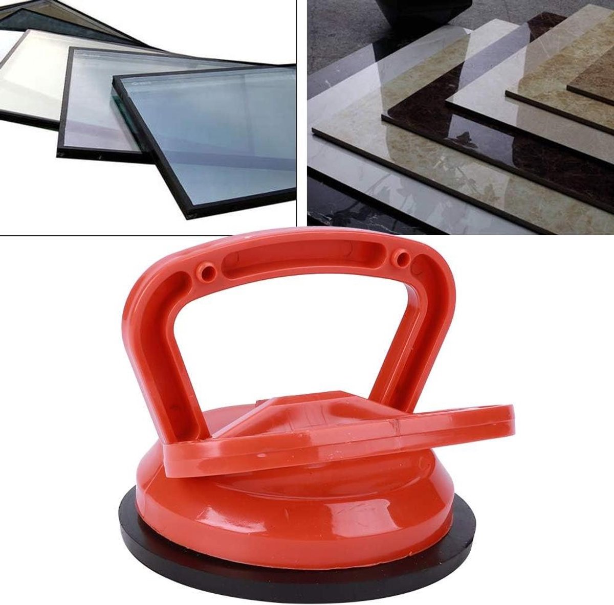 Zuignap Tegels - Glazen Zuiger - Verplaatsen van Glas - Horizontale Zuigkracht - 50 kg - Zwart