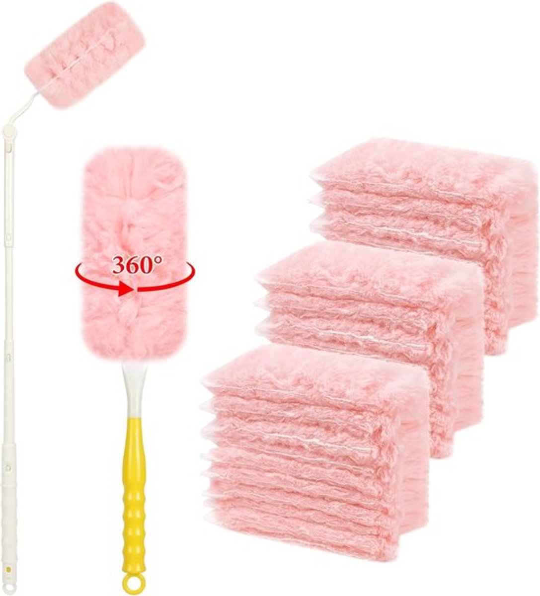 32-delige navulset voor stofmagneet-duster - wegwerpbaar 360° voor Swiffer-duster - microv