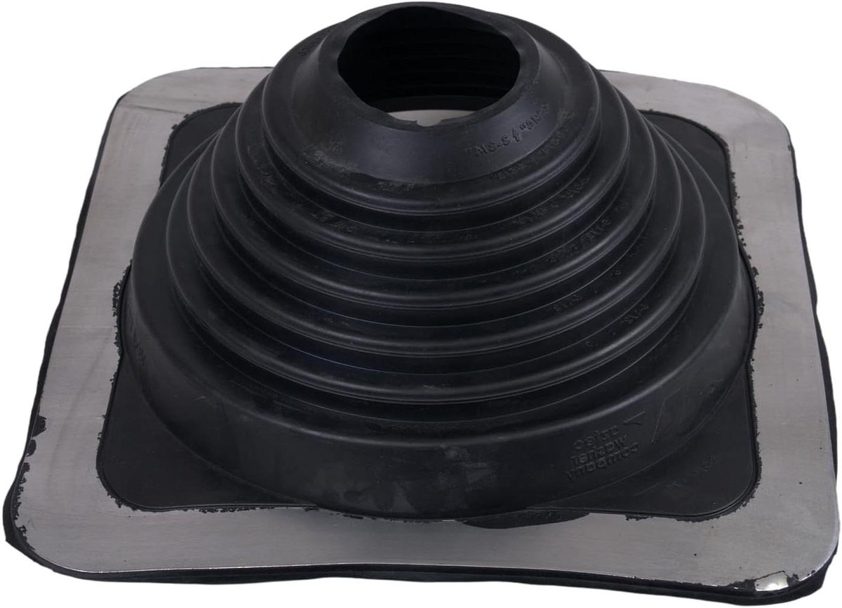 Dakdoorvoer Rubber - Dakdoorvoer met manchet - Waterdicht Aansluiten - Flexibele EPDM Manchet - Ø 22-101 mm - Zwart