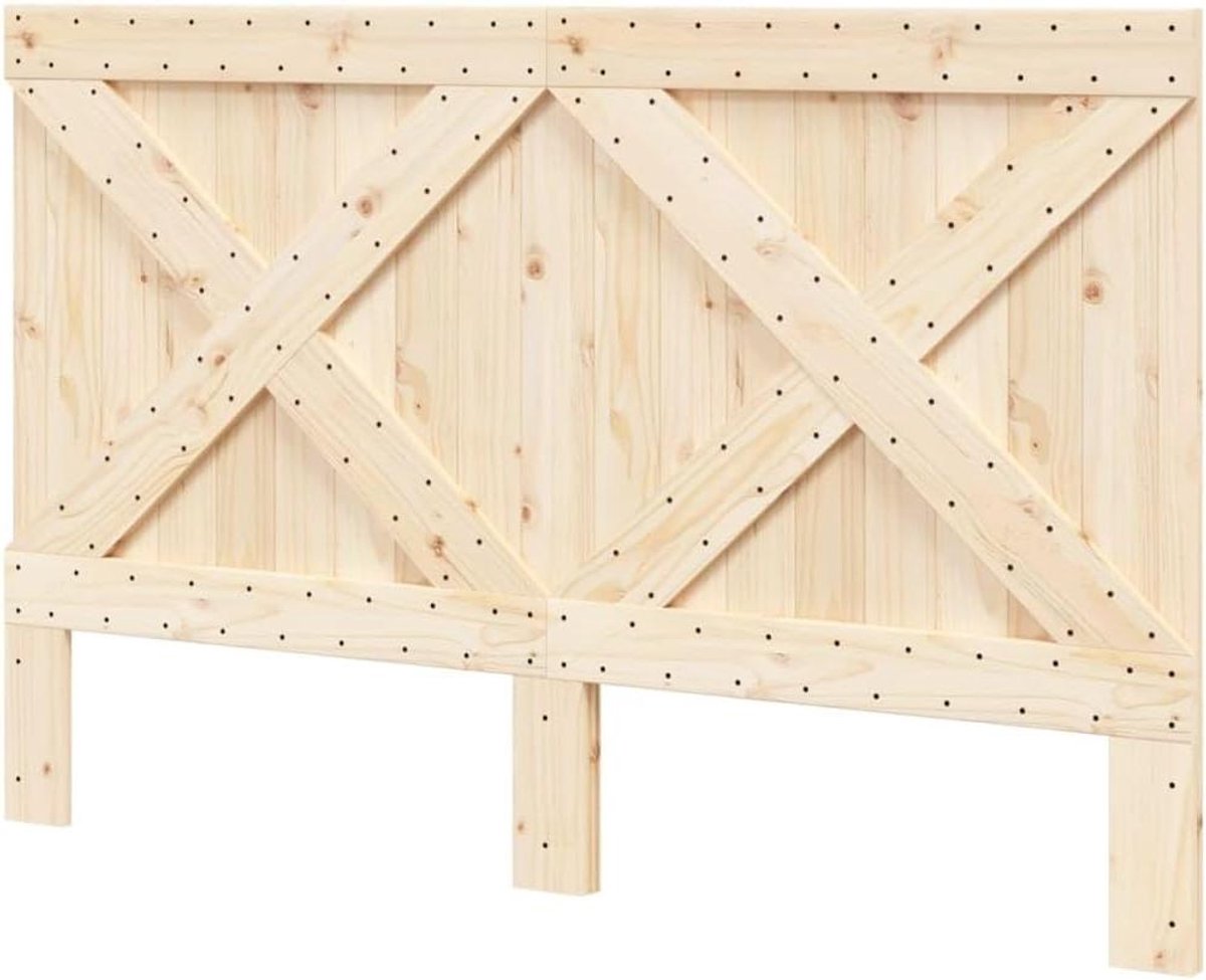 Houten Hoofdbord - Bed Hoofdbord - Comfortabel Lezen - Massief Hout - 160x104 cm - Bruin