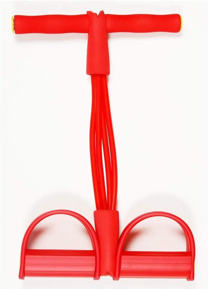 Buikspier Trainer - Fitness Elastiek - Lichaam Trainen - Hoge Elasticiteit - 120 cm - Rood