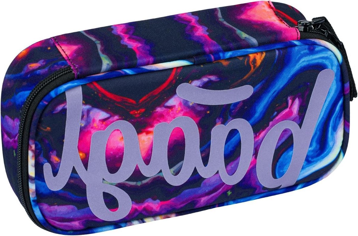 Pennenetui - Etui schrijfwaren - Schoolspullen organiseren - Ruim interieur - 12 x 23 x 5 cm - Blauw