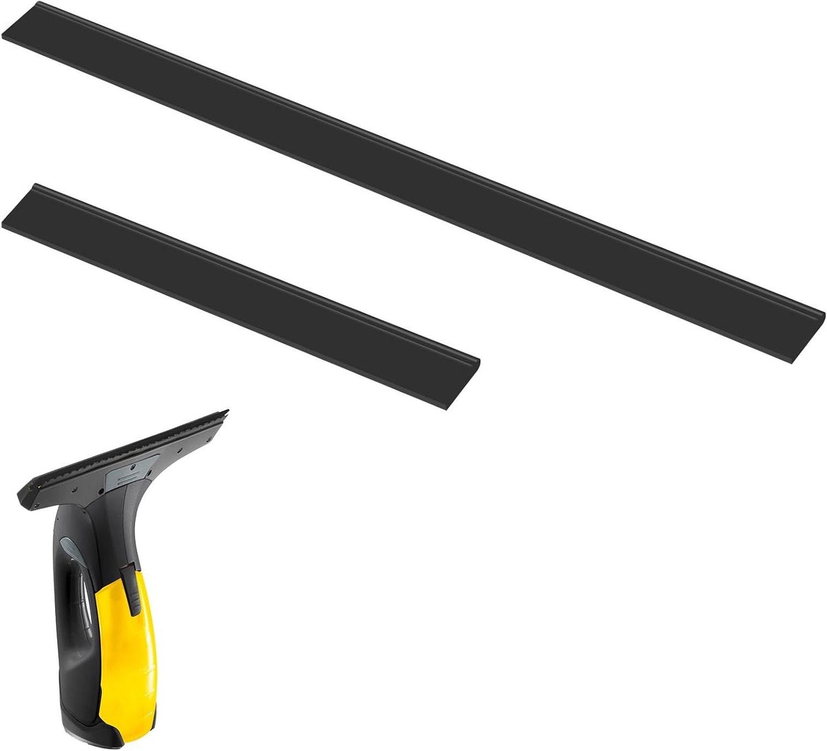 Rubberen Rakel Strips - Raamwisser Bladen - Ramen Schoonmaken - Krasvrije Reiniging - 17 en 28cm - Zwart