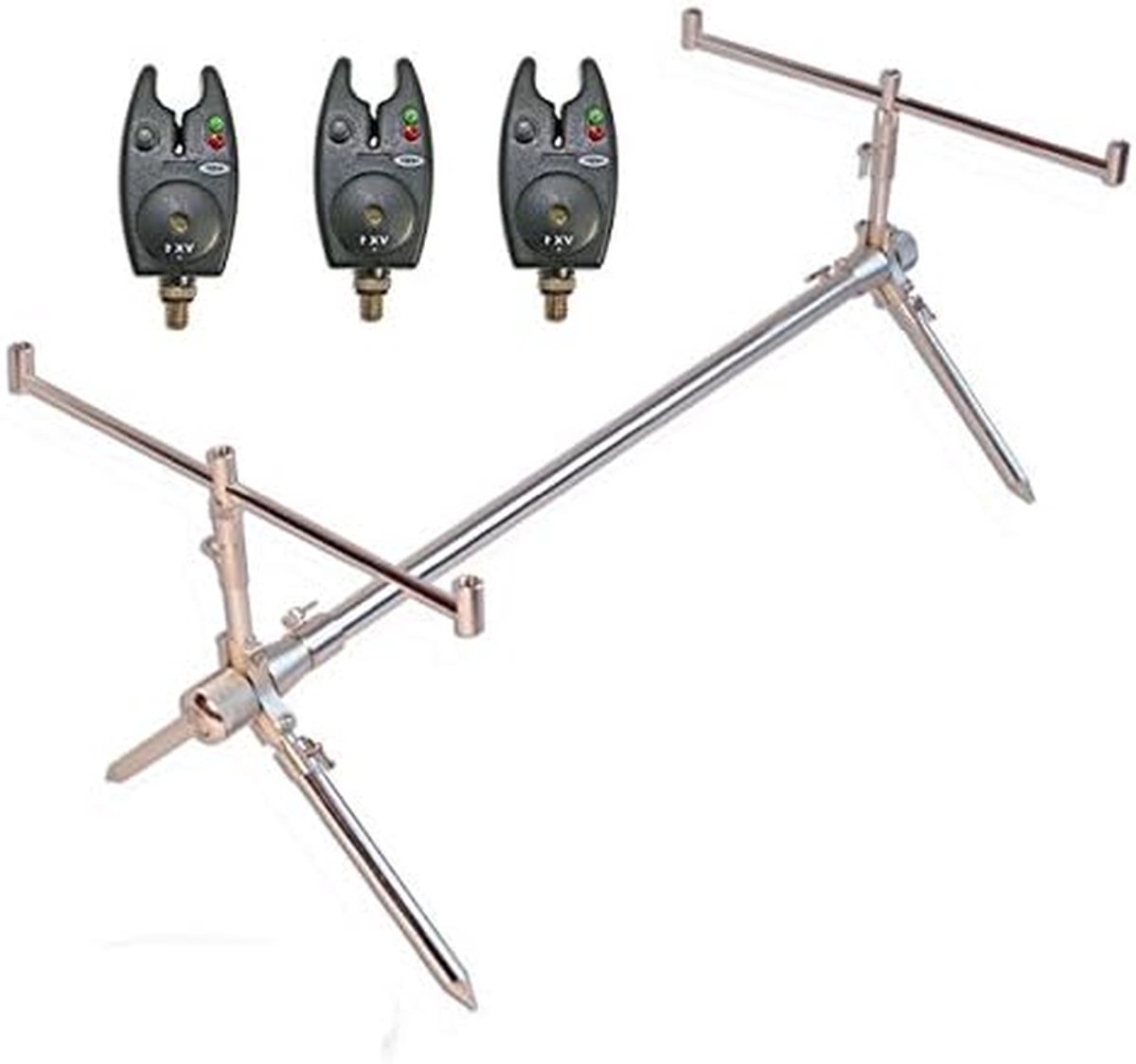 Aluminium Rod Pod - Hengelssteun Vissteun - Vissen - Inclusief 3 Beetindicatoren - 77-125 cm - Aluminium