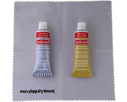 Rub 'n Buff Set - Metaalwas afwerking - Ambachtelijke projecten - Inclusief poetsdoek - 2 x 15 ml