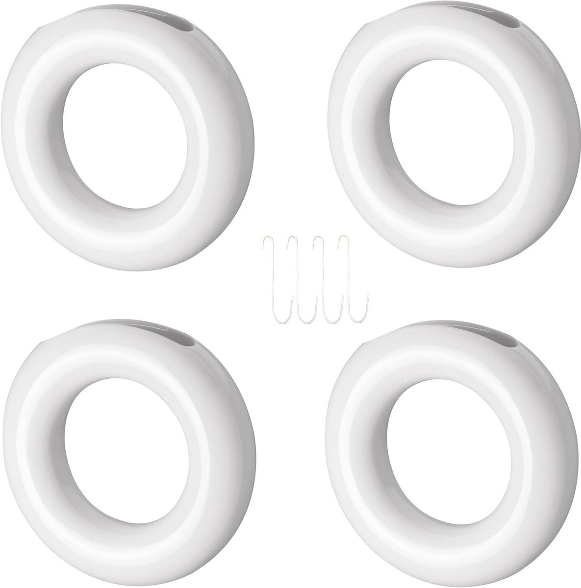 Keramische luchtbevochtigers - Waterverdampers radiator - Luchtkwaliteit verbeteren - Met geurverspreider functie - 17 x 17 x 3 cm - Wit