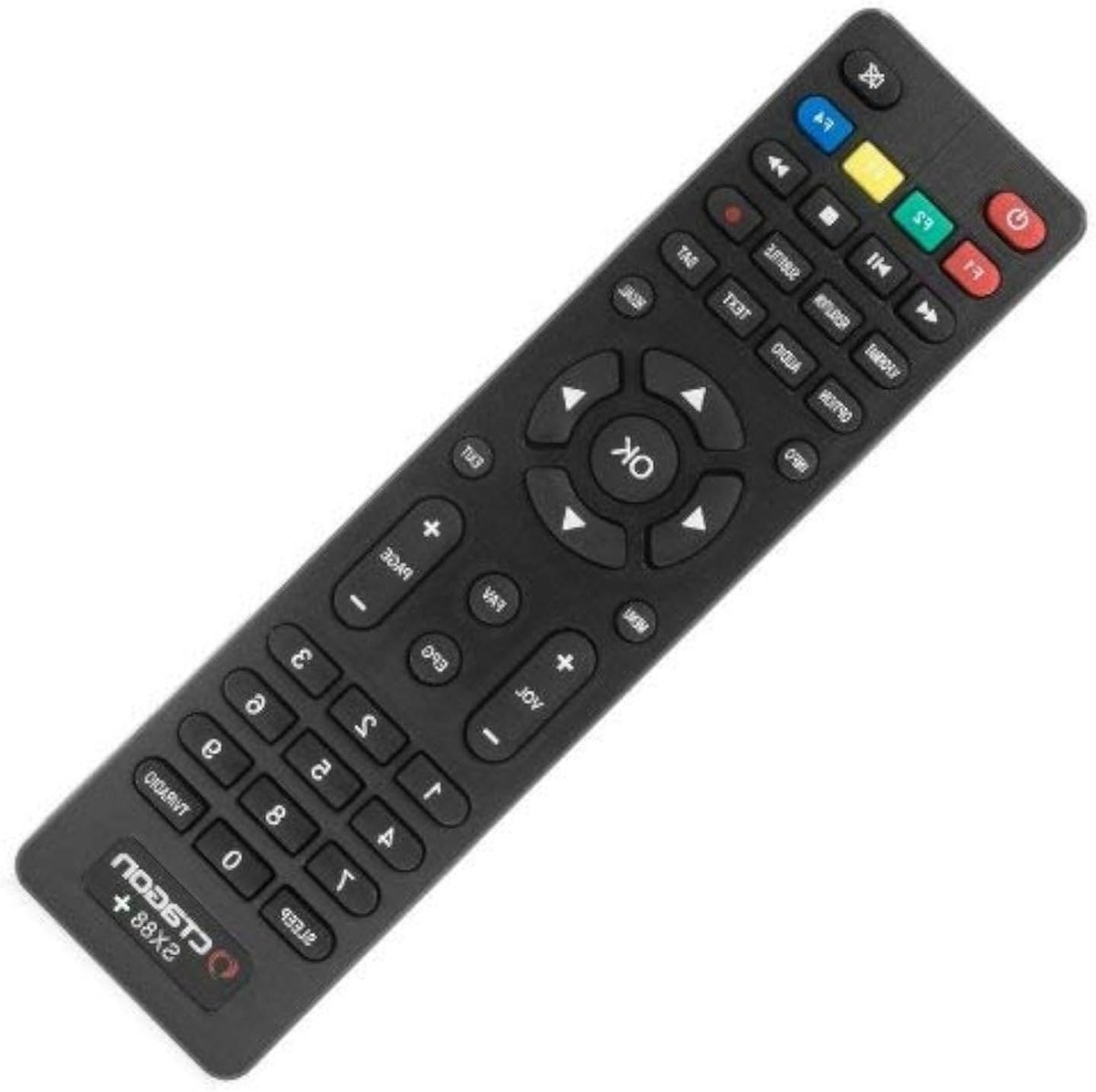 Afstandsbediening - Remote Control - TV Ontvanger Bediening - Ergonomisch Design - 12 x 4 x 2 cm - Zwart
