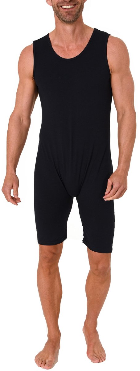 Unisex mouwloze zorgbody / korte mouwloze zorgjumpsuit – met rits in de pijp