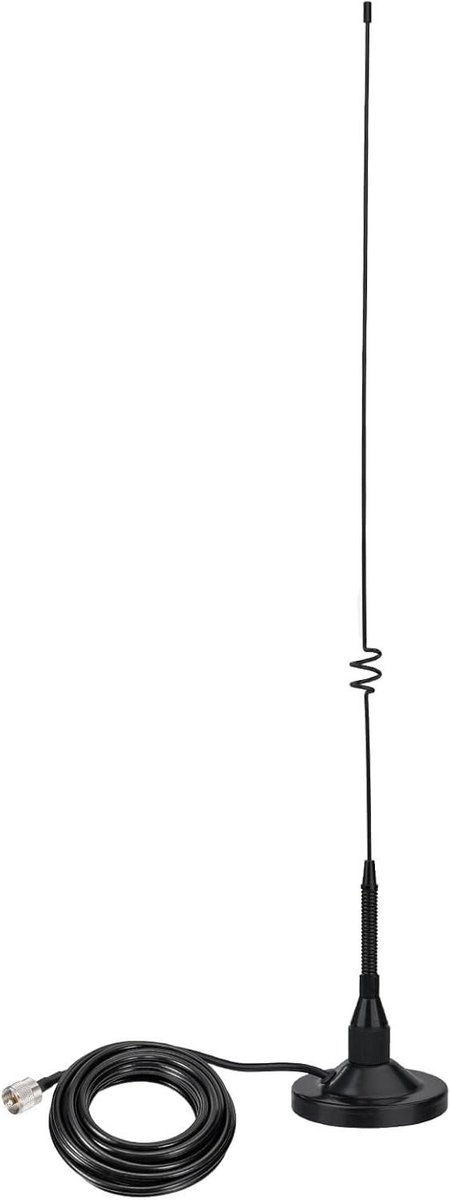 Mobiele Antenne - Voertuigantenne Radio - Communicatie Verbeteren - Brede Frequentie Dekking - 53 cm Lengte - Zwart