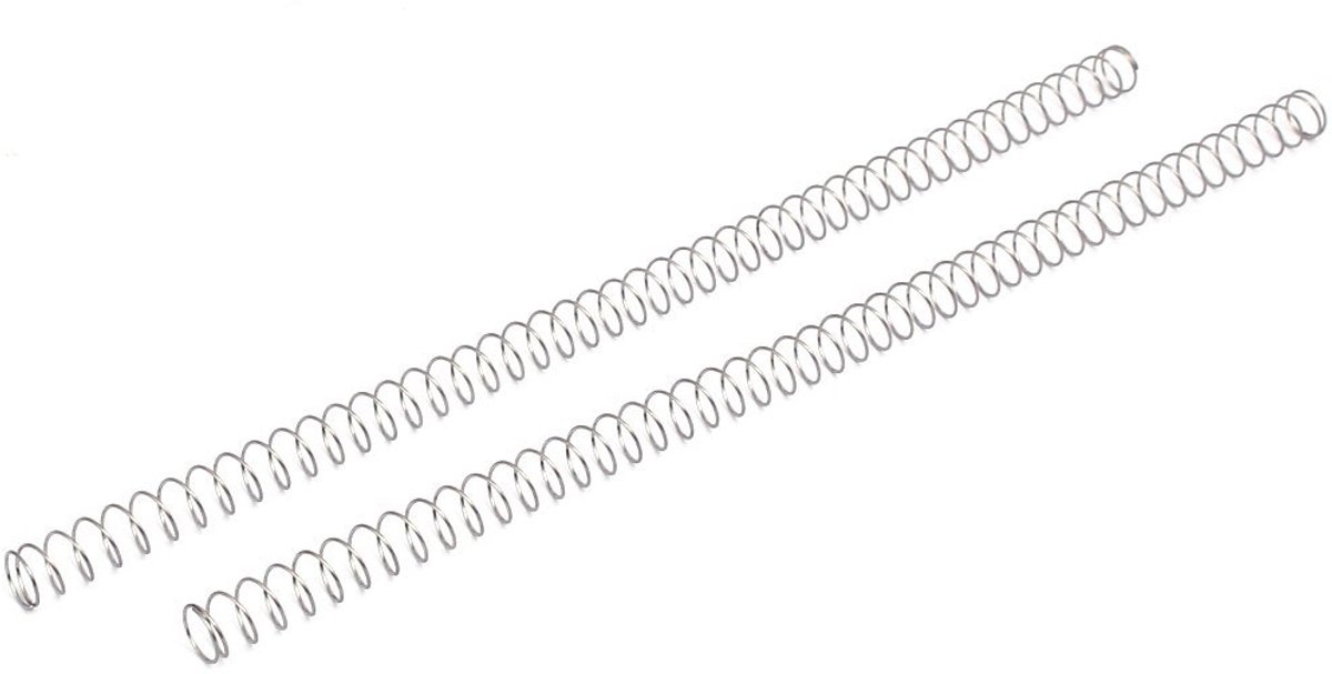 sourcingmap 0.8mmx12mmx305mm 304 RVS Compressie Veren Zilver Toon 2 stks