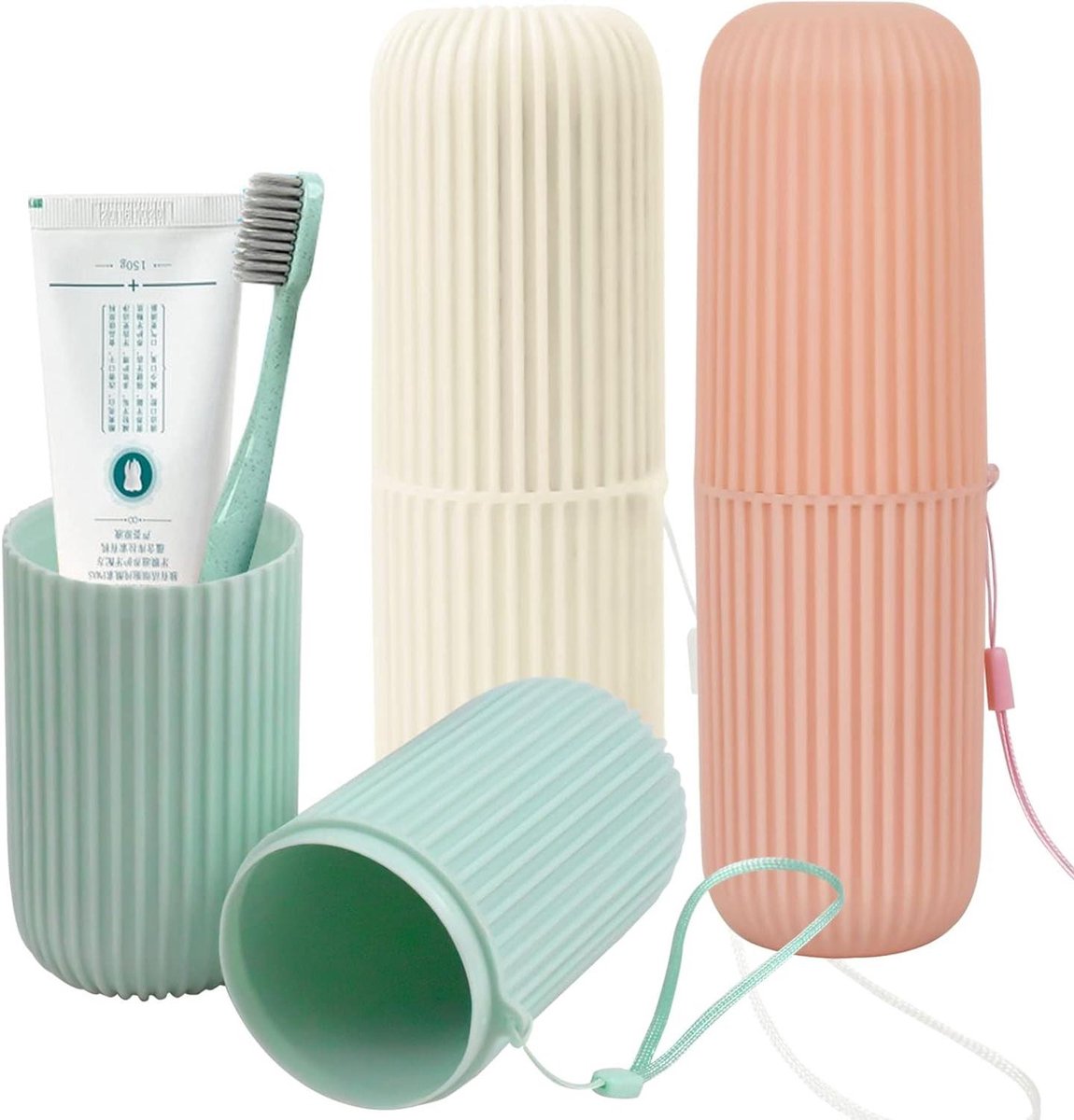 Reistandenborstel Houder - Tandenborstel etui - Hygiënisch opbergen - Multifunctioneel ontwerp - 19 x 6 cm - Groen