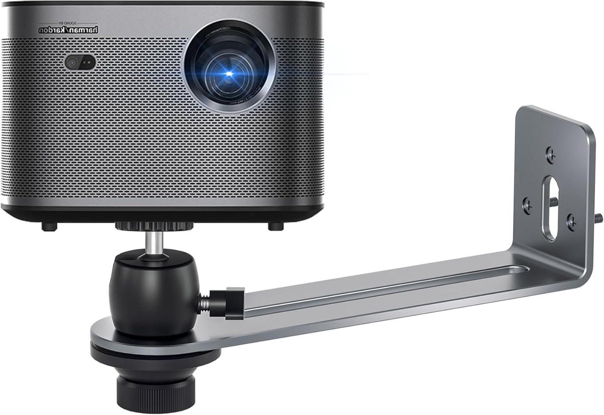 Projector Beugel - Universele Houder - Thuisbioscoop Inrichten - 360 Graden Draaibaar - 10x18x10 cm - Zwart