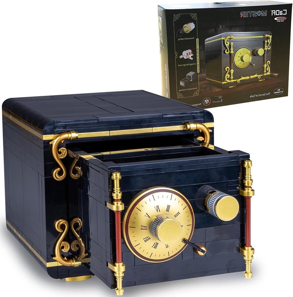 Kluis Bouwset - Cijferslot Model - Technisch Spel - Mechanisch Cijferslot - 147 x 128 x 115 cm - Grijs