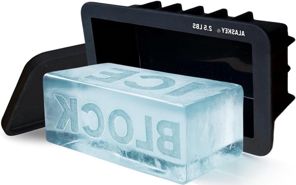 Extra Grote Ijsblokvorm met Deksel - Professionele Silicone Mal voor Extra Groot IJs (1.1kg)