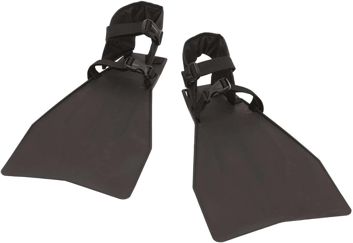 Belly Boat Flippers - Vindt Vinnen - Vissen Varen - Extra Licht - One Size - Zwart
