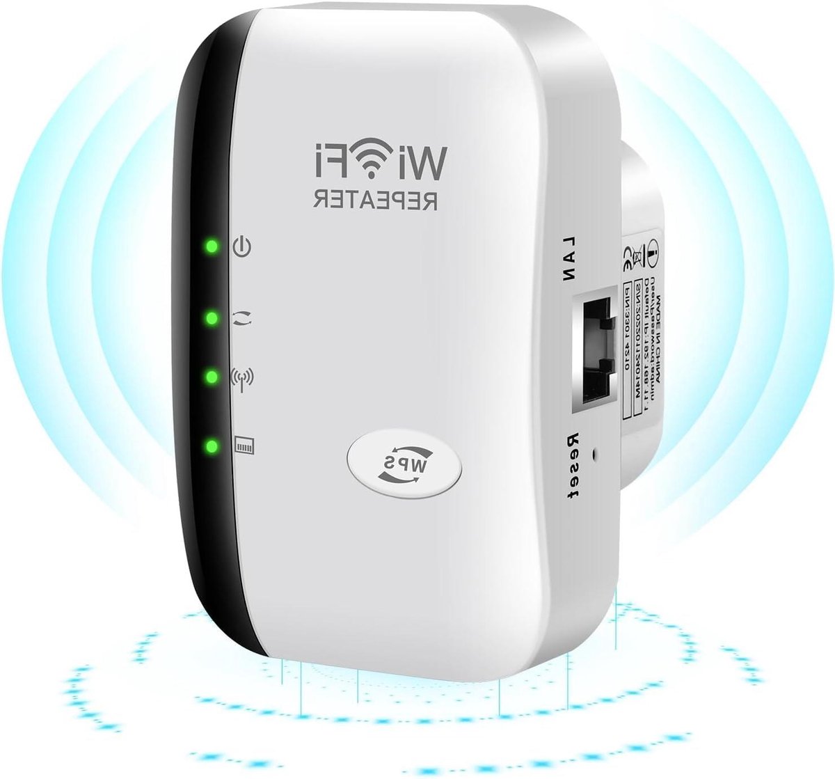 Wifi Repeater - Wifi Versterker Extender - Draadloos Internet - 300 Mbit/s Snelheid - 11.4 x 11.2 x 6.7 cm