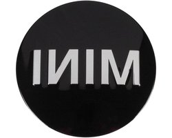 Center Caps - Wielkap Emblemen - Auto Decoratie - Zelfklevend Vinyl - 52 mm - Zwart