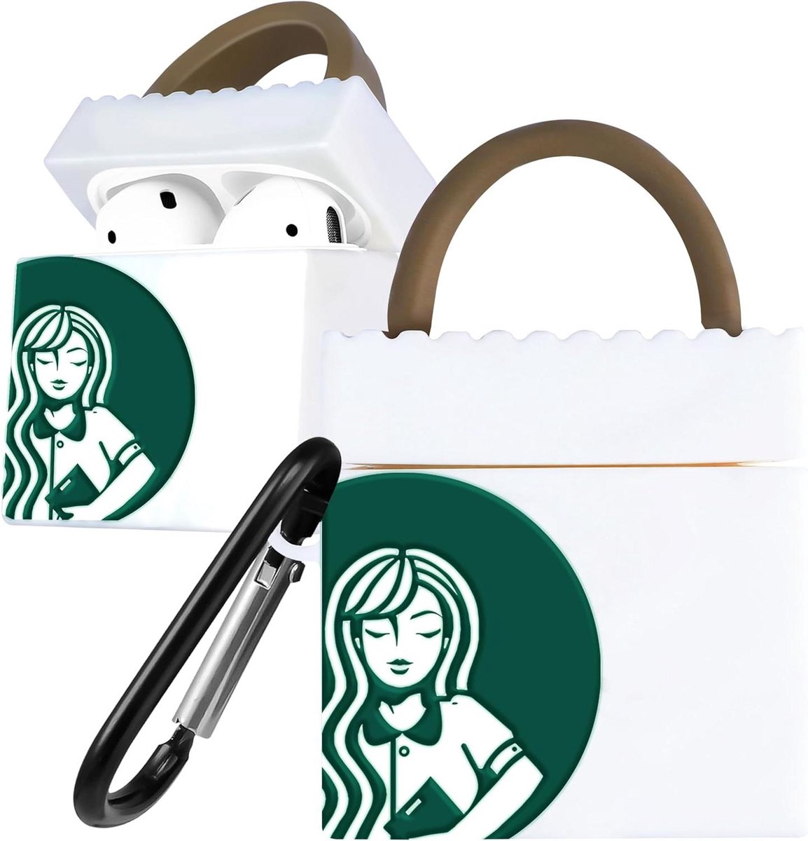 Airpods Hoesje - Airpod Cover - Opladen Beschermen - Zacht Siliconen Materiaal - 6 x 6 x 1.5 cm - StarbakBag