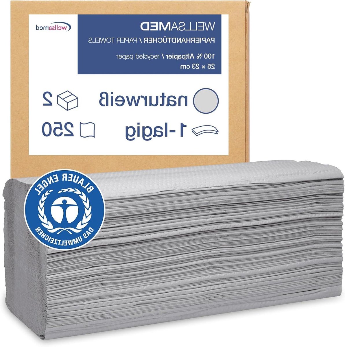 Papieren Handdoeken - Vouwhanddoeken Handdoekpapier - Hygiënisch Drogen - ZZ-vouwbaar - 25 x 23 cm - Natuurwit