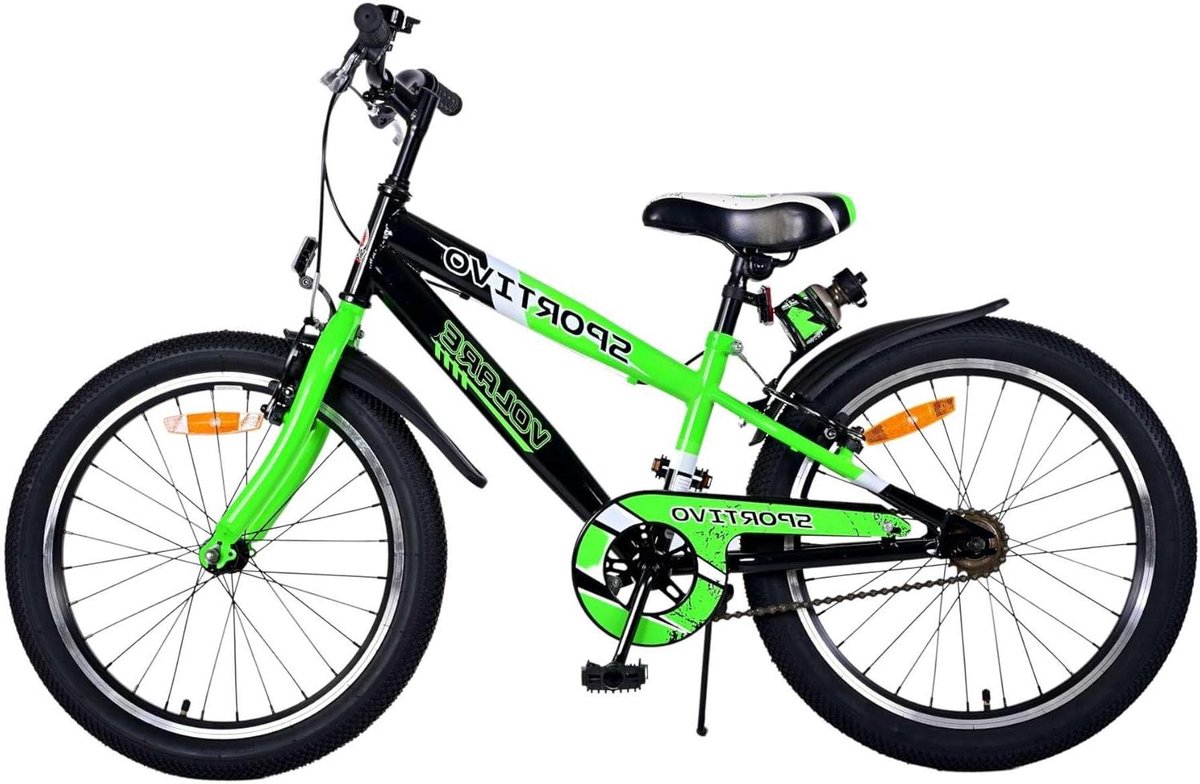 Kinderfiets - Jongensfiets - Naar school fietsen - Twee handremmen - 20 inch - Groen