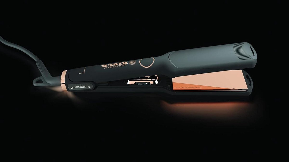 Haarstijltang - Stijltang Gelijkrichter - Glad Haar Creëren - Digitale Temperatuurweergave - 90 x 38 mm - Rose Goud
