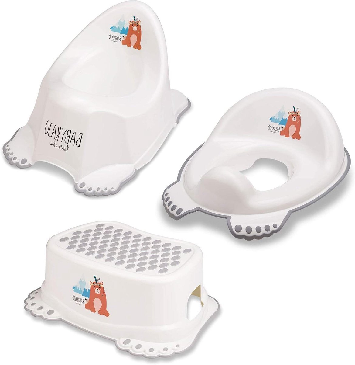 Potty Training Set - Kinder Potje - Zelfstandig Leren - BPA-vrij Plastic - 36 x 26 x 22 cm - Wit