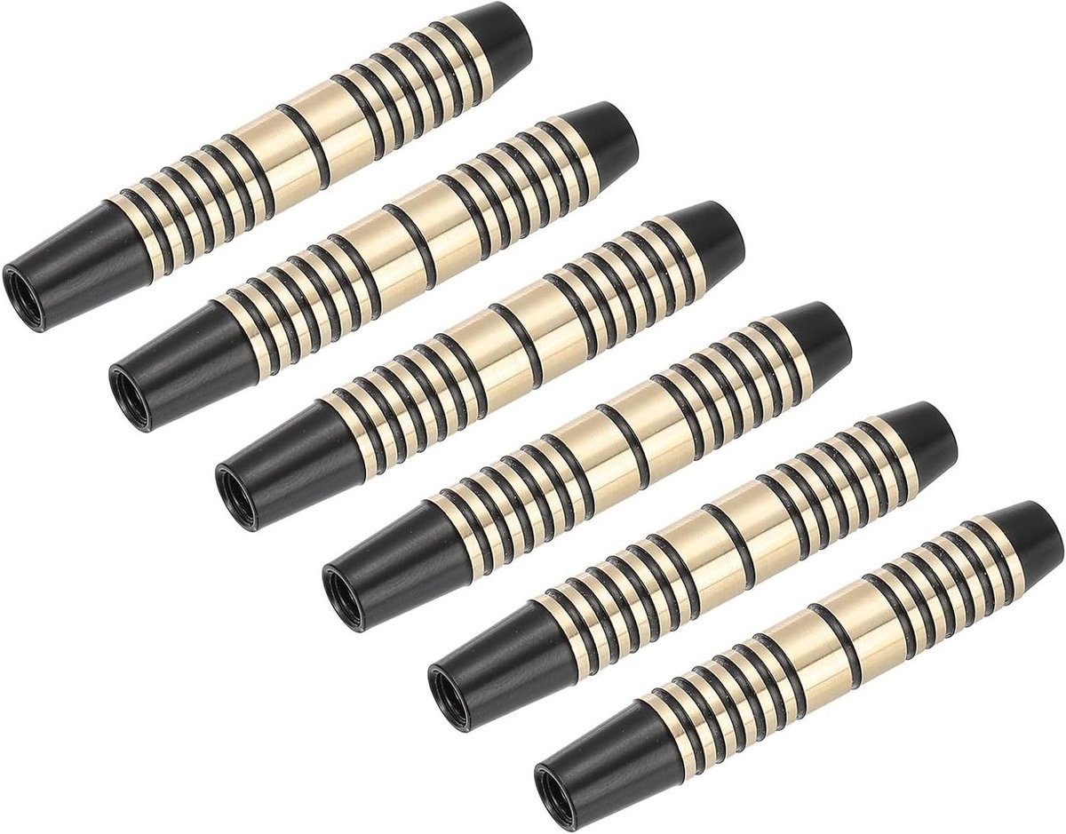Dartvaten Vervanging - Dart Accessoires - Precisie Werpen - Duurzaam Koper - 6 stuks - Zwart Goud