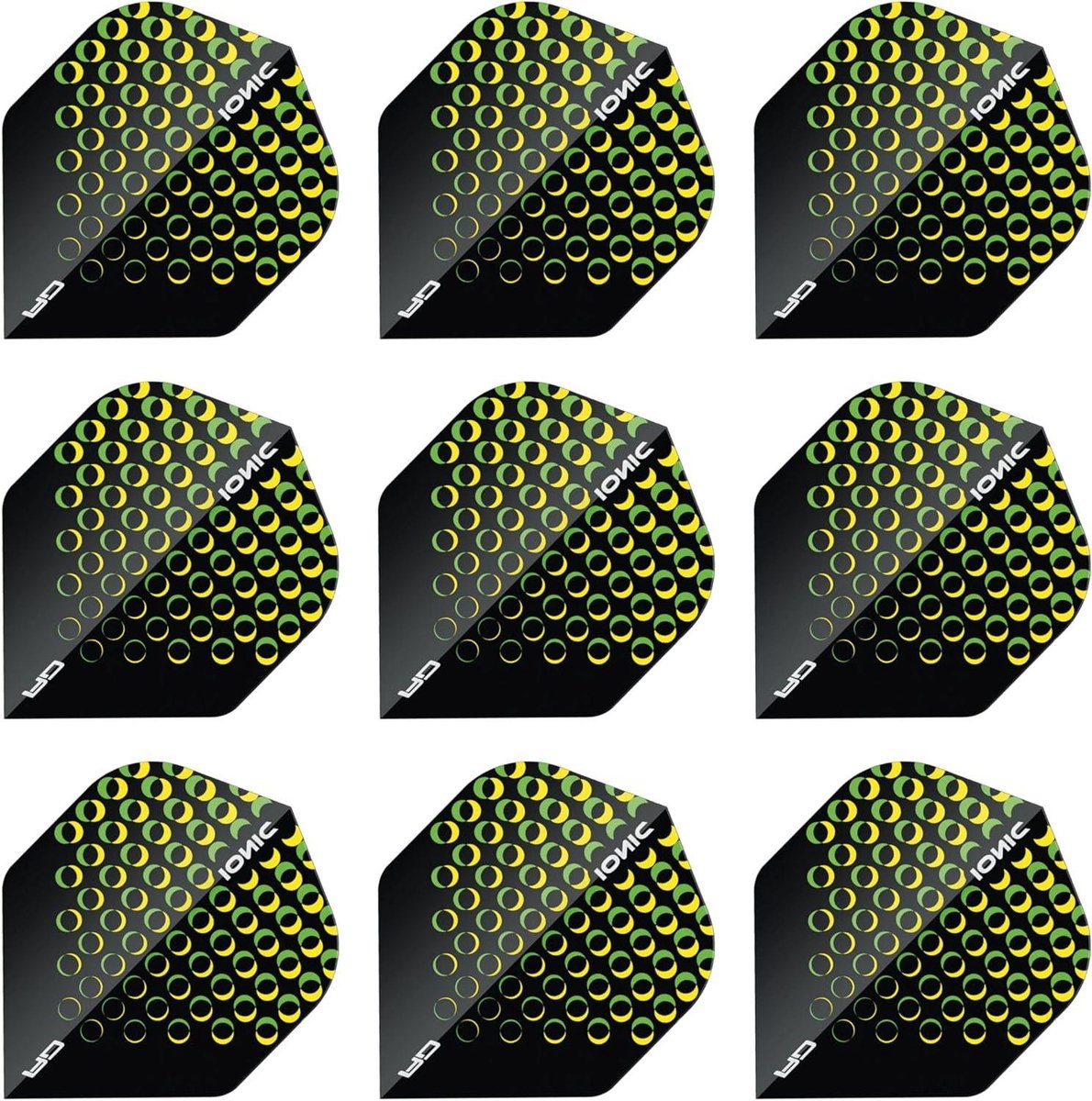 Dart Vluchten - Dart Flights - Darten - Ionische Tech Afwerking - 9 Stuks - Geel