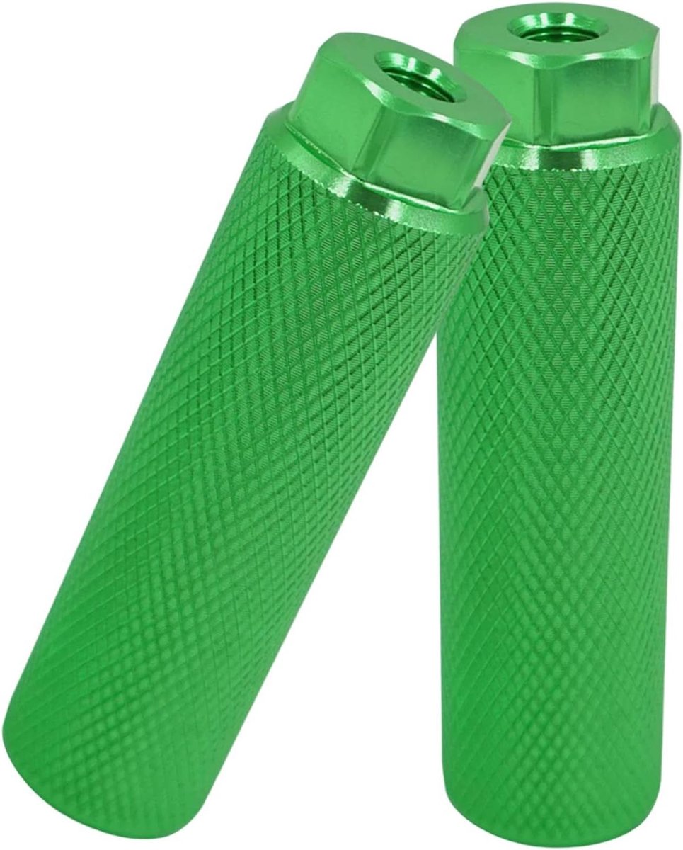 Fiets Voetsteunen - BMX Haringen - Fiets Stunts - Antislip Aluminium - 10 cm Lengte - Groen