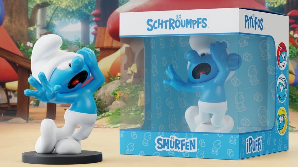 Puppy The Smurfs Statue Clumsy Smurf 12 cm Beeld