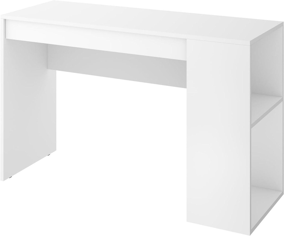 Bureau met Lade - Werktafel Bureau - Thuiswerken Organiseren - Omkeerbare Montage - 115 x 50 cm - Wit