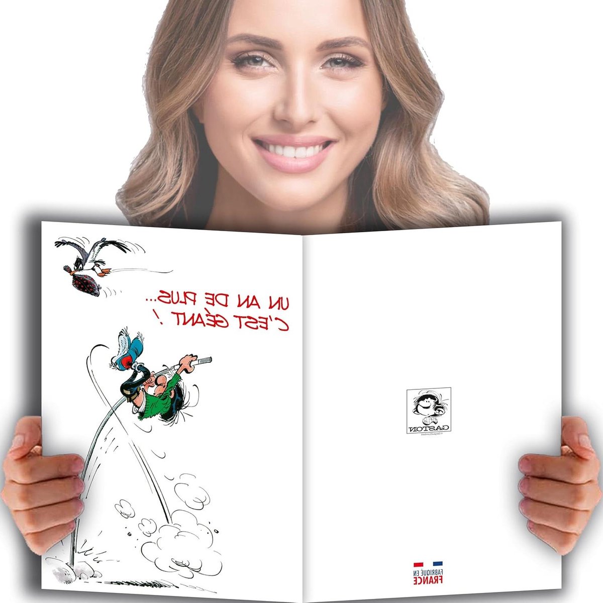 Verjaardagskaart - Grote kaart - Iemand feliciteren - Met illustratie - A4 formaat - Wit