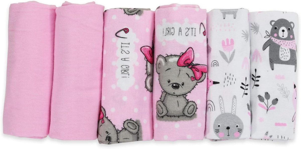 Molton Luiers - Flanellen Doeken - Baby Verzorging - 100% Katoen - 80 x 80 cm - Wit