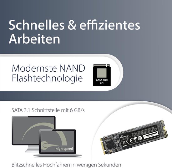 Interne Harde Schijf - SSD Schijf - Computer Upgrade - SATA 6 Gb/s - 256 GB - Zwart van Interne Harde Schijf — afbeelding 4