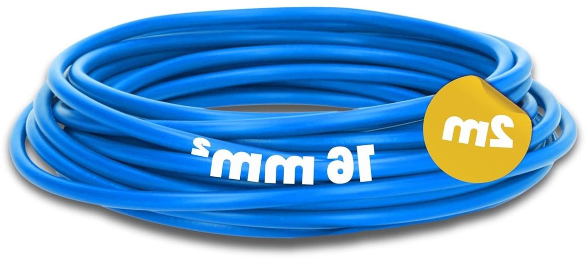 Elektrische Draad - Bedrading - Schakelkast Installatie - Fijndradige Koper - 16 mm² - Blauw