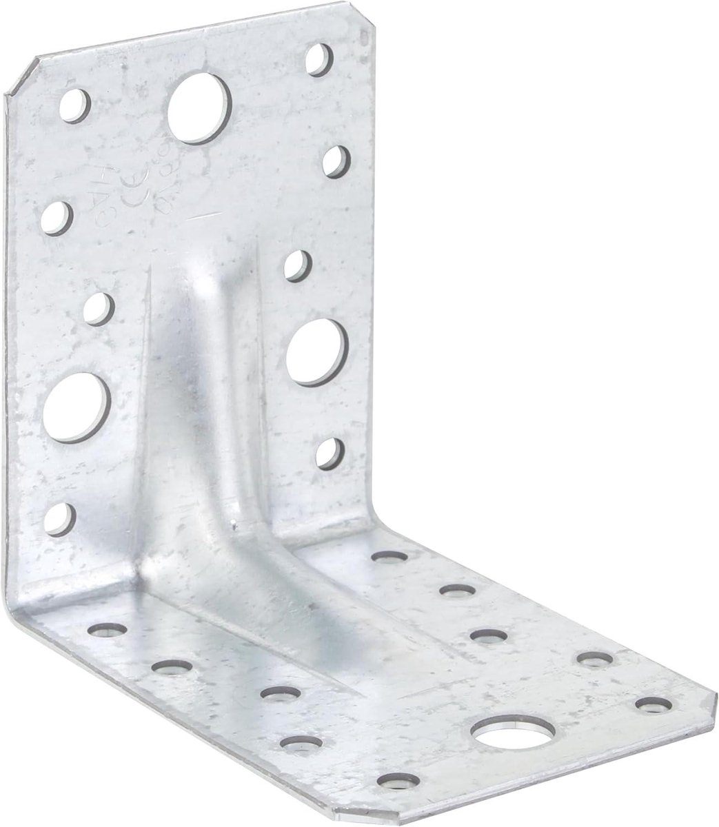 Hoekverbinding Set - Zware Last Steunen - Houtverbinding Maken - Met Gleuf - Set van 24 - Verzinkt