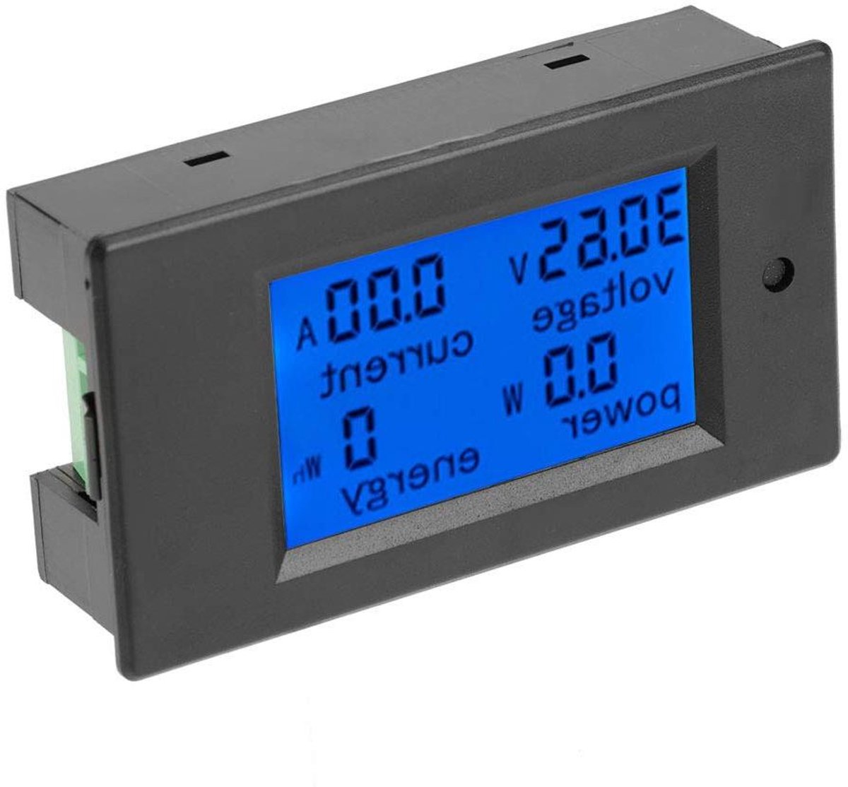 Digitale Voltmeter - Stroommeter Monitor - Energie Meten - Ingesloten Shunt - 6.5-100V - Zwart