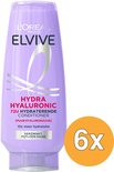 L'Oréal Elvive Hydra Hyaluronic Après-shampooing, 6x 200 ml.
