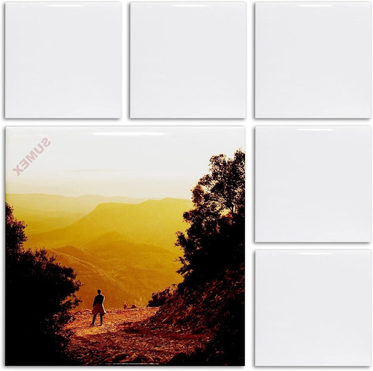 Keramische Sublimatie Tegels - DIY Tegels Fototegels - Personaliseren met Hittepers - Hoogwaardige Coating - 15x15cm - Wit